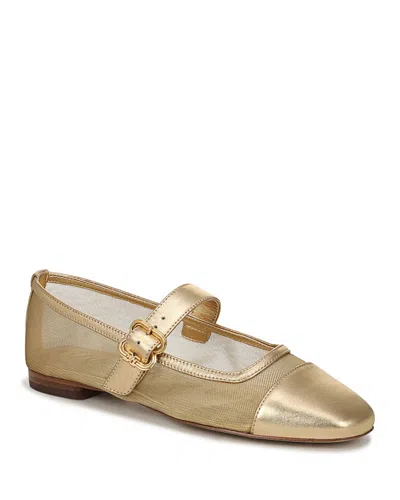 Sam Edelman Miranda Mary Jane Flat In Gold