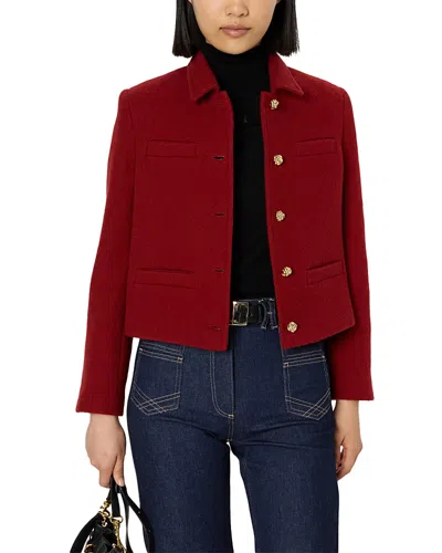 Gerard Darel Nova Wool Jacket In Red