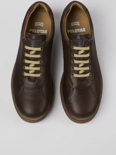 Camper Furtas Shoes In Leather In Burgundy
