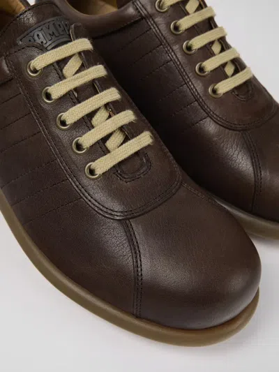 Camper Furtas Shoes In Leather In Burgundy