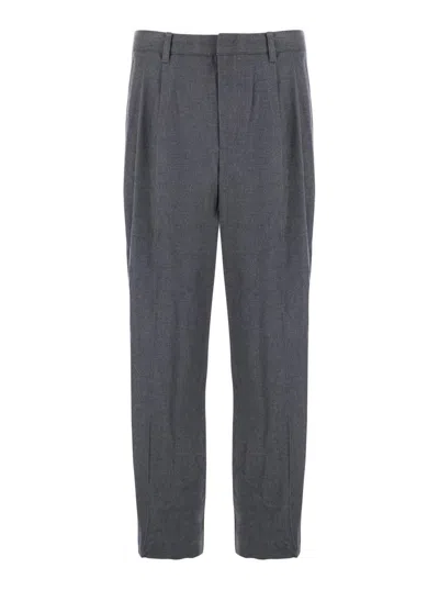 Dunst Pleated-front Trousers In Gray