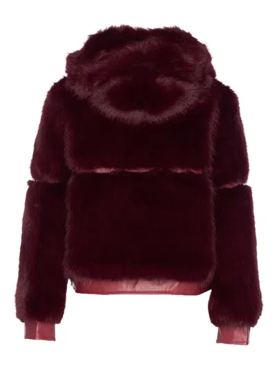 人造皮草连帽夹克