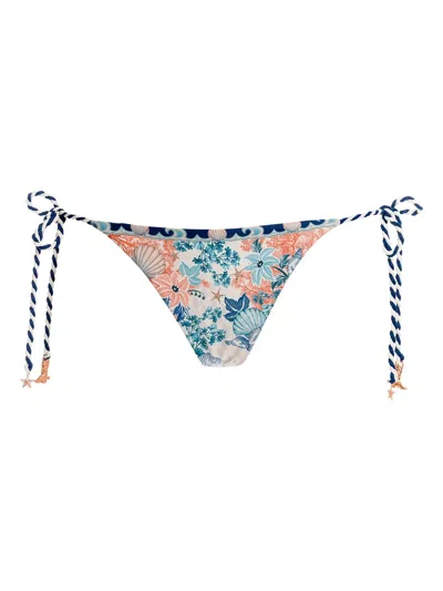 Agua Bendita Alegria Sereia Side Tie Bikini Bottom In Multi
