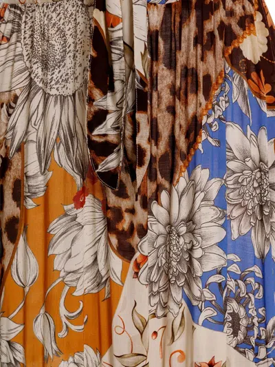 Agua Bendita Gabrielle Quilt Tue Front Halter Cover-up Maxi Dress. In Brown