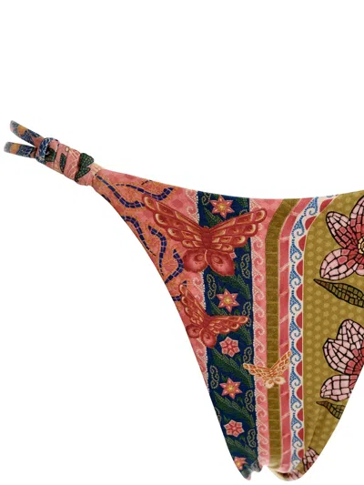 Agua Bendita Floral-print Triangle Bikini In Multi