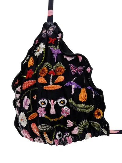 Agua Bendita Lolita Ambar Handmade Bikini Top In Multi