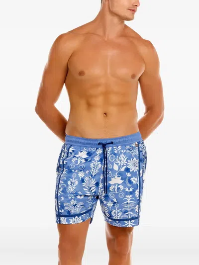 Agua Bendita Batik Fredie Trunks Multicolor In Blue