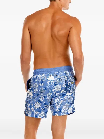 Agua Bendita Batik Fredie Trunks Multicolor In Blue