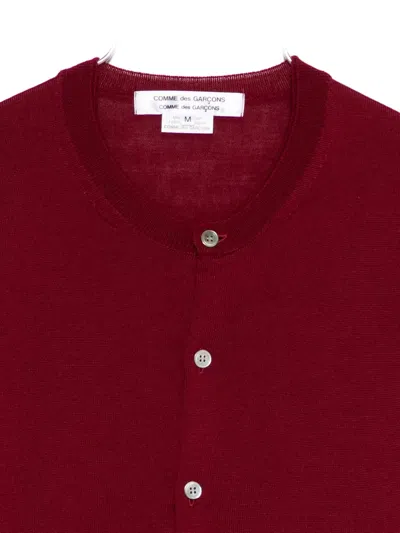 Comme Des Garçons Button-front Cardigan In Red