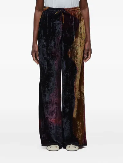 Osklen Velvet Glitch Trousers In Multi