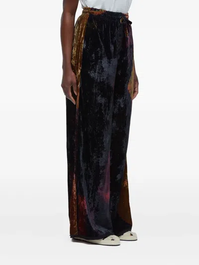 Osklen Velvet Glitch Trousers In Multi