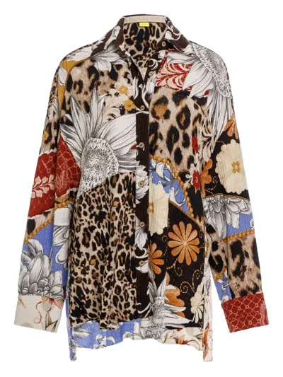 Agua Bendita Leopard-print Shirt In Multi