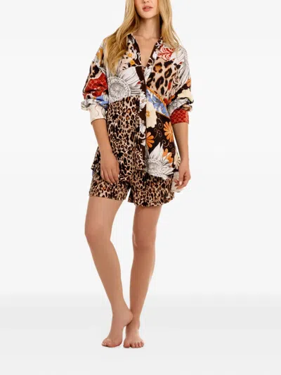 Agua Bendita Leopard-print Shirt In Multi
