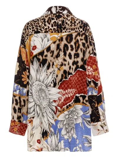 Agua Bendita Leopard-print Shirt In Multi