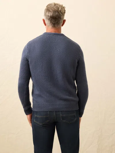 Faherty Heirloom Stripe Organic Cotton Crewneck Sweater In Gray