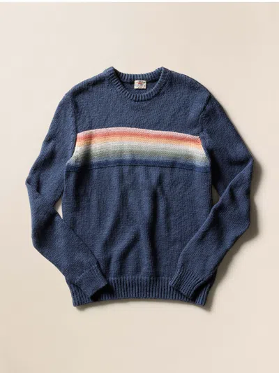 Faherty Heirloom Stripe Organic Cotton Crewneck Sweater In Gray