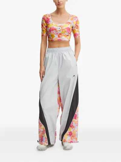 Adidas By Stella Mccartney Printed Track Pants In Gray