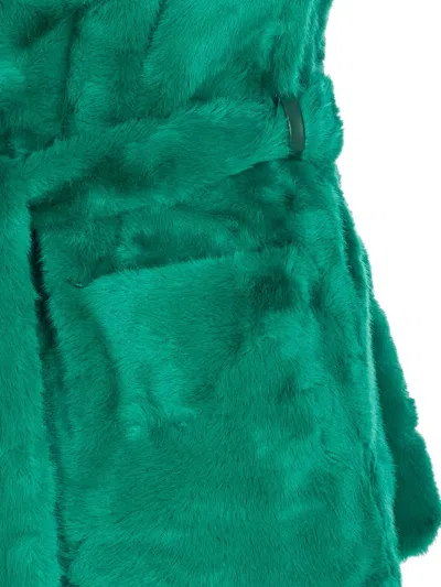 人造皮草束腰马甲