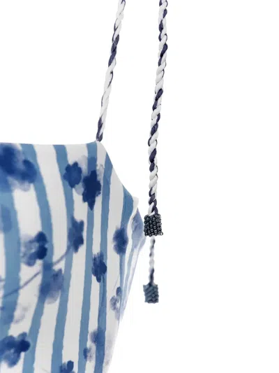 Agua Bendita Posh Batik Reversible One Piece Swimsuit In Blue