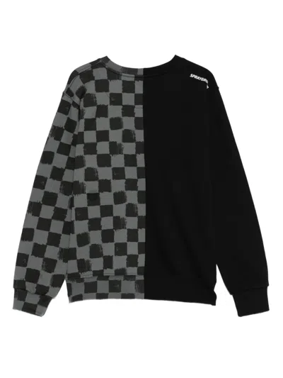 Sprayground Kid Checkerboard Sweatshirt In Black