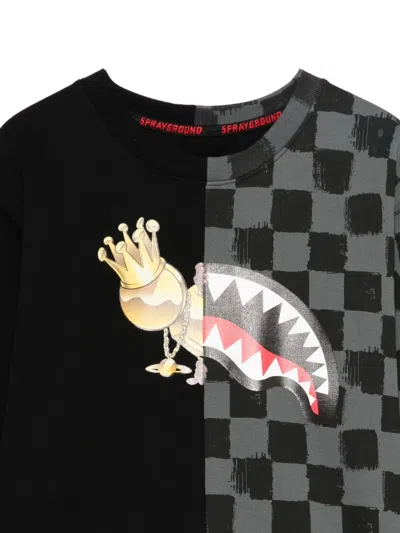 Sprayground Kid Checkerboard Sweatshirt In Black