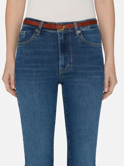 Frame Le Crop Mini Boot Jean In Samson In Blue