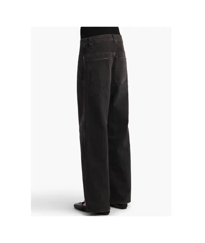 Khaite Delmonico Patch Pocket Wide-leg Jeans In Blue