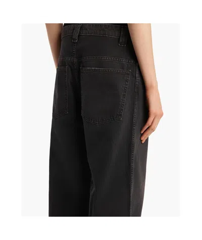 Khaite Delmonico Patch Pocket Wide-leg Jeans In Blue