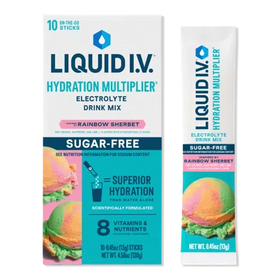 Liquid I.v. Hydration Multiplier Electrolyte Drink Mix Sugar Free Rainbow Sherbet - 10 Ct