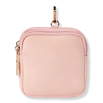 Tartan + Twine Pink Mini Double Zip Foldable Pouch