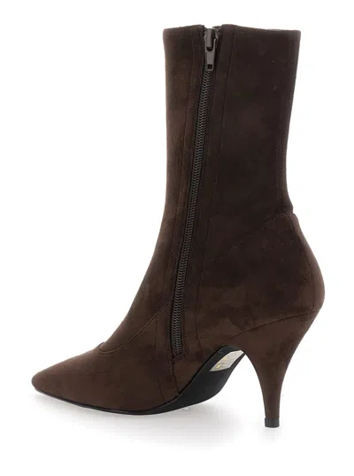 Jeffrey Campbell Pointed-toe Ankle Boots In Brown