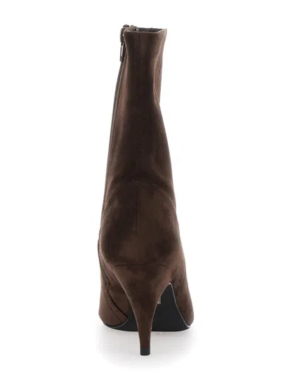 Jeffrey Campbell Pointed-toe Ankle Boots In Brown