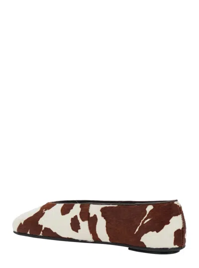 Jeffrey Campbell Brown Slip On Ballet Flats In Brown