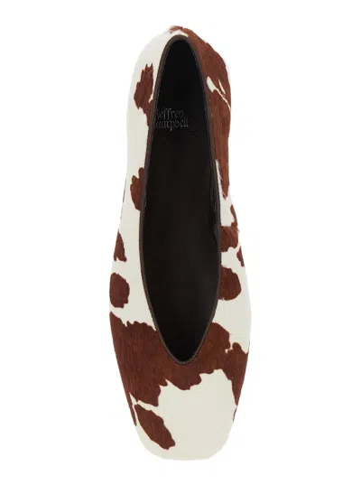 Jeffrey Campbell Brown Slip On Ballet Flats In Brown