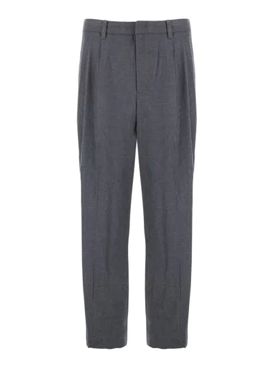 Dunst Pleated-front Trousers In Gray