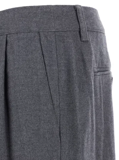 Dunst Pleated-front Trousers In Gray