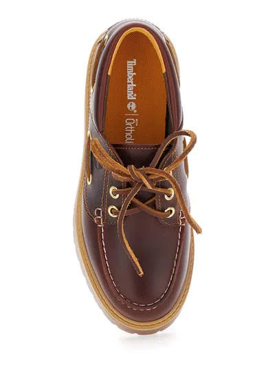 Timberland Stone Street Leather Platform Loafers In Brown