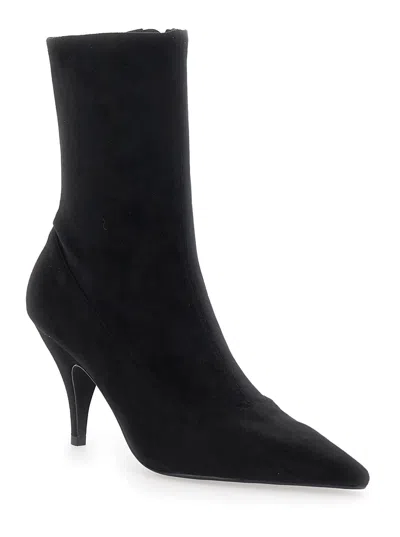 Jeffrey Campbell Pointed-toe Suede Boots In Black