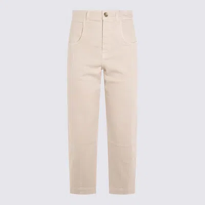 Eleventy Straight Trousers With Pockets And Belt Loops In Neutral