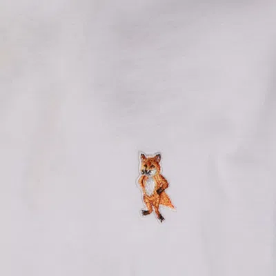 Maison Kitsuné Maison Kitsune Fox Head Patch T Shirt White In White