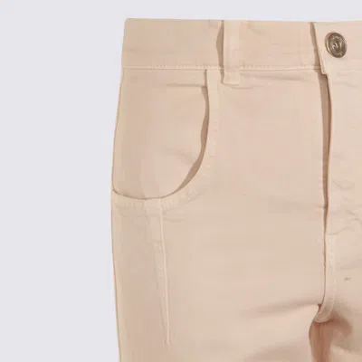 Eleventy Straight Trousers With Pockets And Belt Loops In Neutral