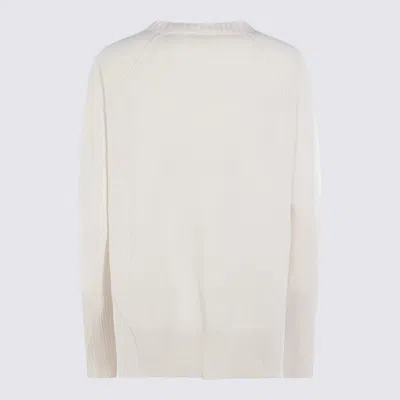 Antonelli Sweater With Raglan Sleeves And Ribbed Cuf In White