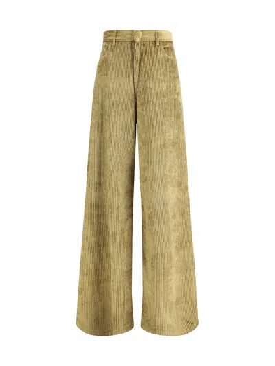 Petar Petrov Gold Cotton Casual Pants
