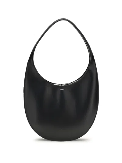 Coperni Medium Soft Swipe Leather Shoulder Bag In Black