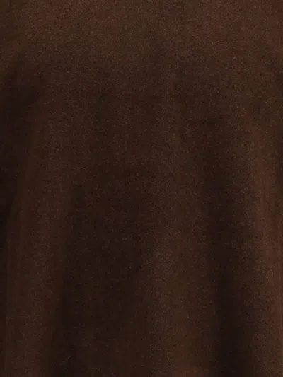 Gr10k Brushed Plain Wool Long Sleeve In Brown