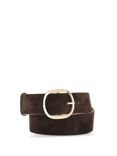 Gabriela Hearst Brown Leather Regular Belt In Brown