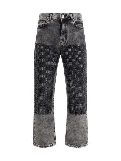 Pinko Five-pocket Jeans With Mini Studs In Black