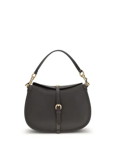 Etro Leather Textured Shoulder Bag In Black