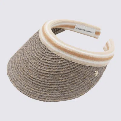 Helen Kaminski Open Top Woven Hat With Contrast Trim In Brown