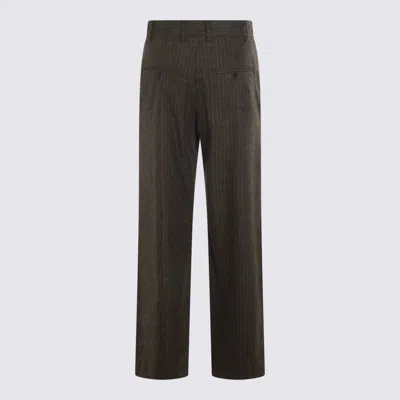 Isabel Marant Grey Wool Lisetta Gz Pants In Brown